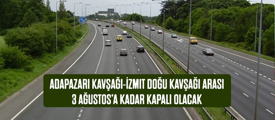 Anadolu Otoyolu'nda yol çalışmaları
