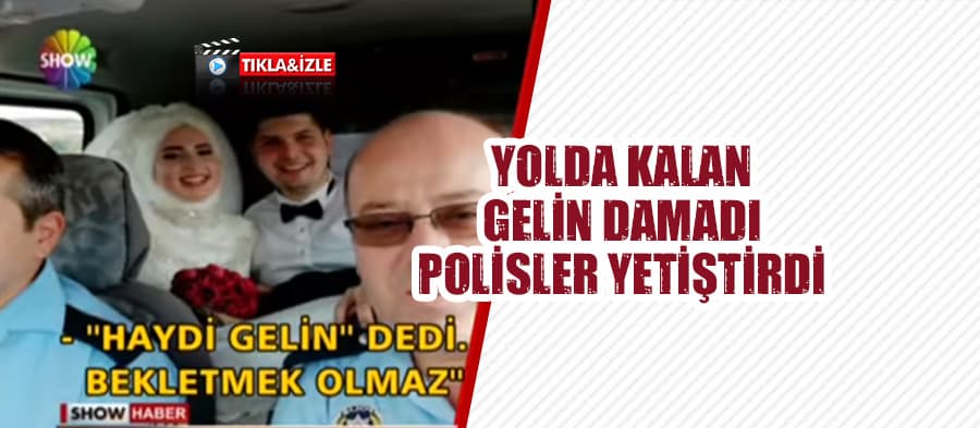 Yolda kalan çifte polis desteği