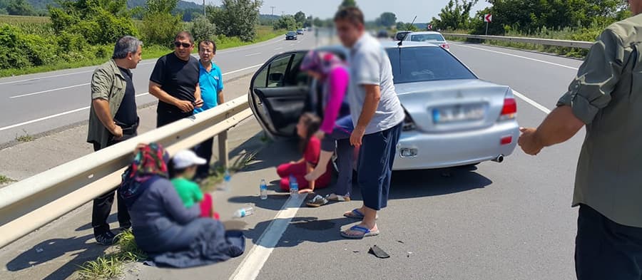 Adapazarı'nda korkutan kaza