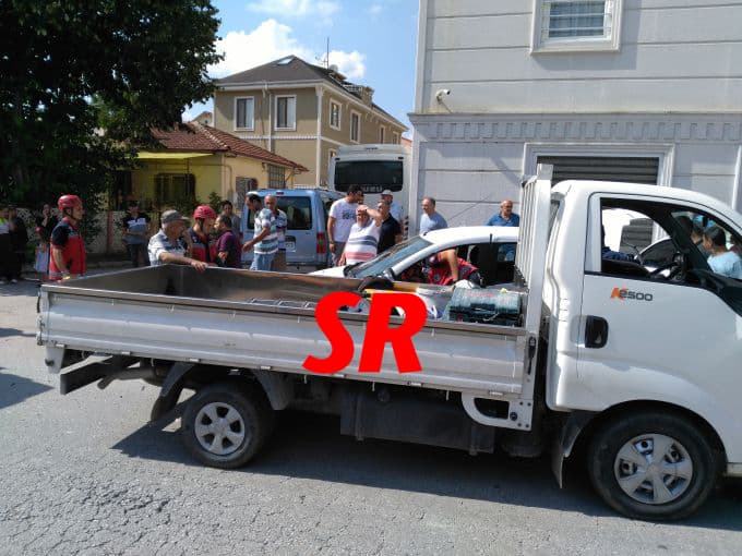 Sokak arasında korkutan kaza!