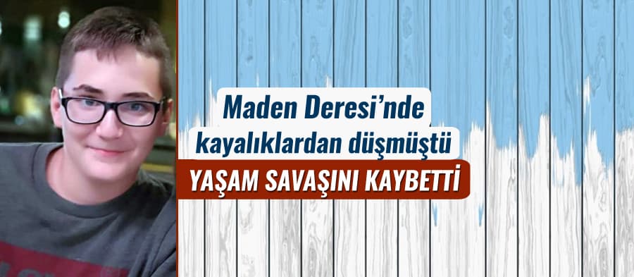 Kayalıklardan düşen Alparslan yaşam savaşını kaybetti