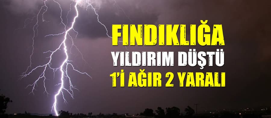 Yıldırım düştü 1'i ağır 2 yaralı