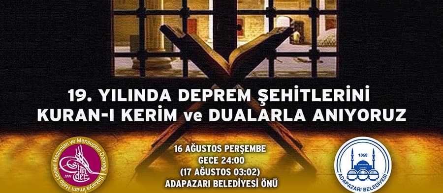Deprem şehitleri için anma programı