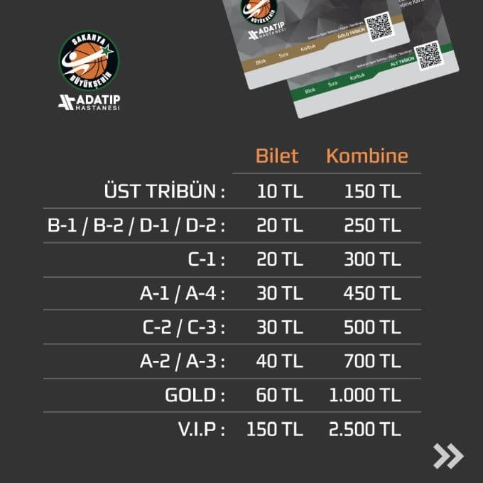 Basketbolda kombine fiyatları belli oldu