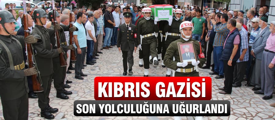 Kıbrıs gazisi, son yolculuğuna uğurlandı