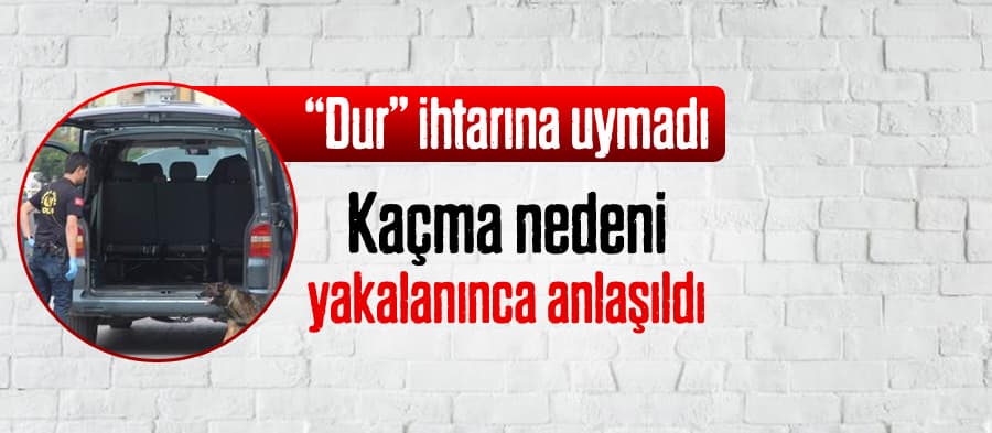 "Dur" ihtarına uymadı, kovalamaca sonucu yakalandı