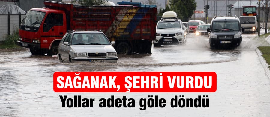 Sakarya'da sağanak yağış hayatı olumsuz etkiledi