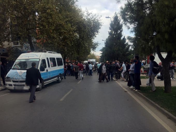 Atatürk Bulvarı'nda panik dolu anlar