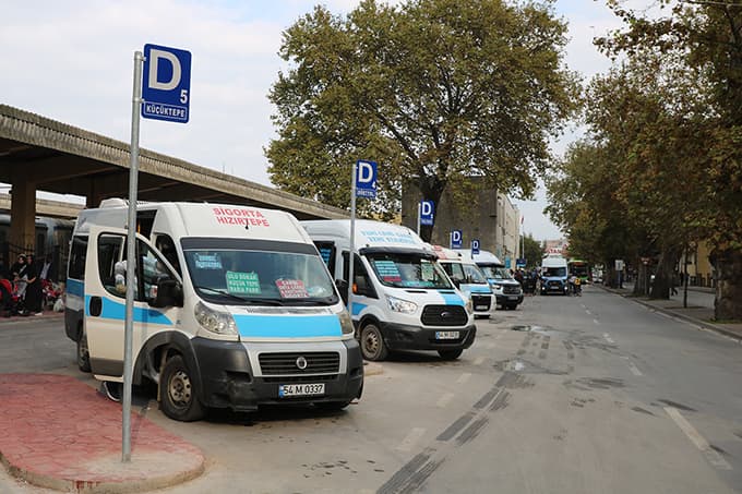Gar meydanı minibüsleri yeni yerinde 