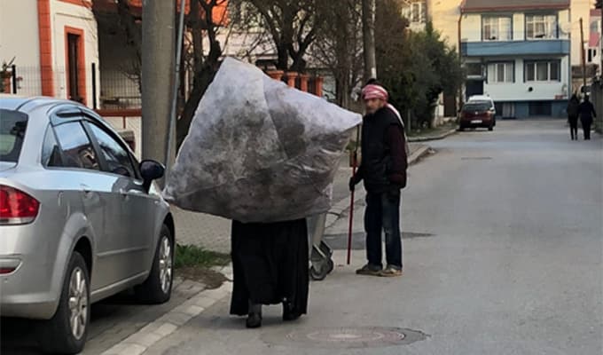 Soğuk kış sabahı, düşündüren manzara...