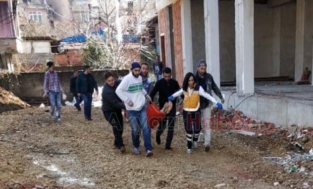 İnşaatta dehşet anları