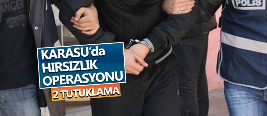 Karasu'da hırsızlık operasyonu