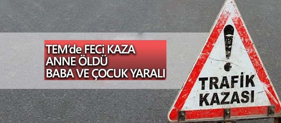Feci kaza: Anne öldü, baba ve çocuk yaralı