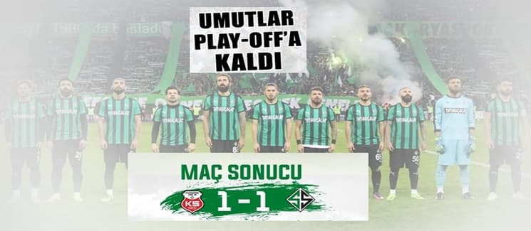 Şampiyonluk Play Off'a kaldı