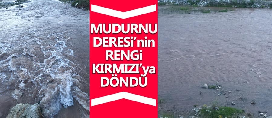 Mudurnu Deresi kırmızıya döndü!