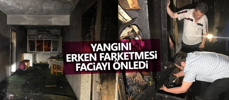 Yangında faciadan dönüldü