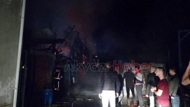 Akyazı'da korkutan yangın