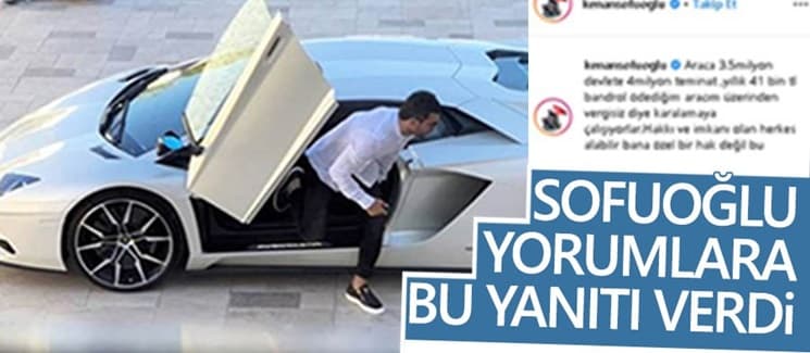 Kenan Sofuoğlu, Yorumlara bu yanıtı verdi