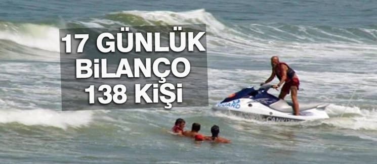 17 günlük bilanço 138 kişi

