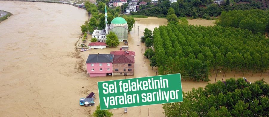 Felaketin yaraları sarılıyor
