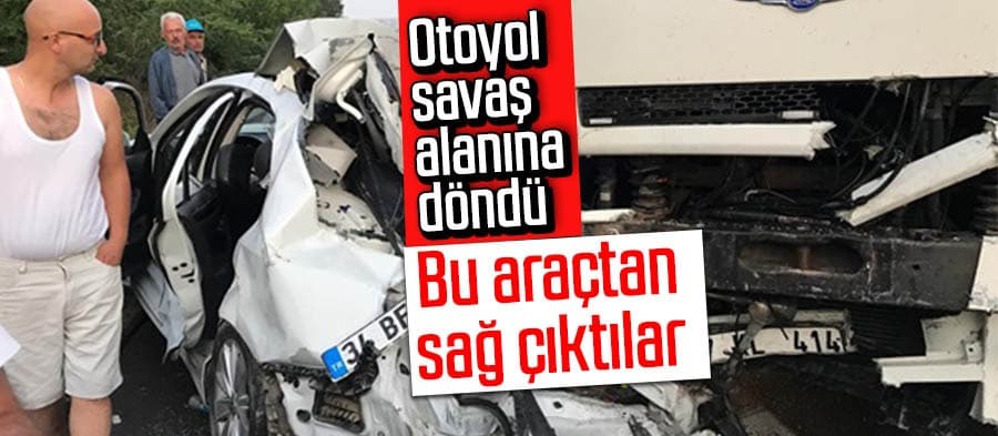 Otoyol savaş alanına döndü