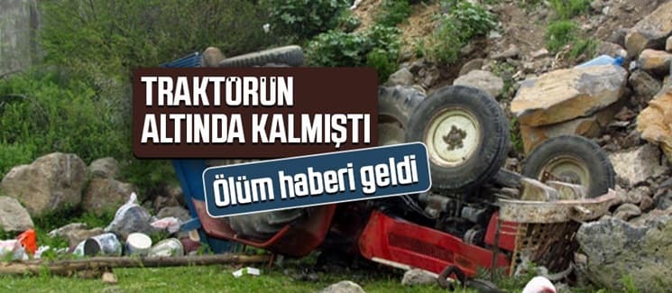 Devrilen traktör can aldı