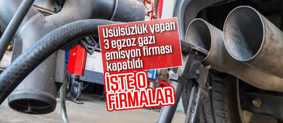 Usulsüzlük yapan 3 emisyon firması kapatıldı