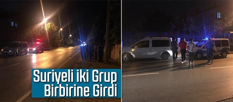 Suriyeli iki grup birbirine girdi