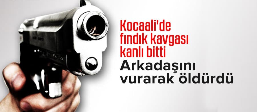 Fındık kavgasında arkadaşını vurarak öldürdü