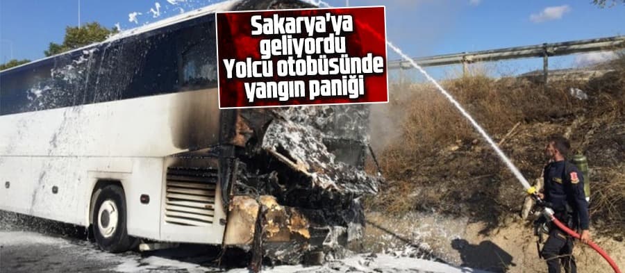 Yolcu otobüsünde yangın