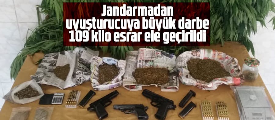 109 Kilo uyuşturucu ele geçirildi