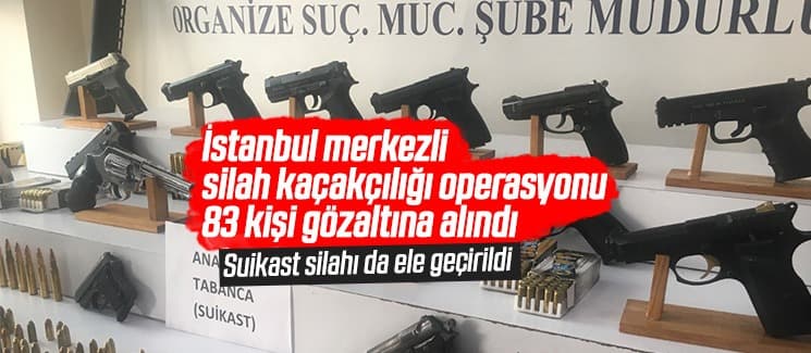 Silah kaçakçılığı operasyonu: 83 gözaltı