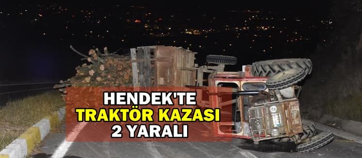 Traktör devrildi: 2 yaralı