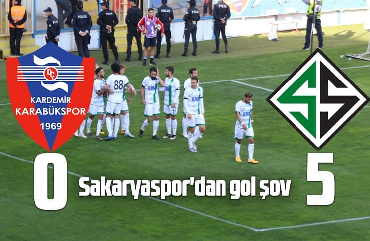 Sakaryaspor'dan gol şov: 5-0