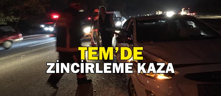 TEM'de zincirleme kaza: 2 yaralı