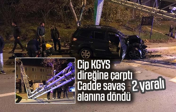 Cip KGYS direğine çarptı; 2 yaralı