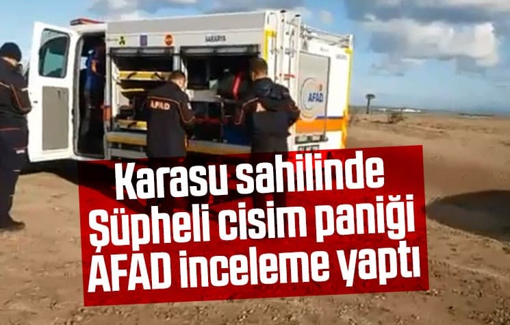 Karasu sahilinde şüpheli cisim paniği