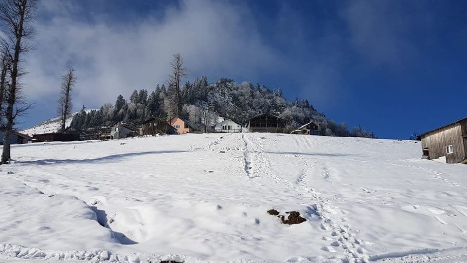 Yaylalardan kar manzaraları