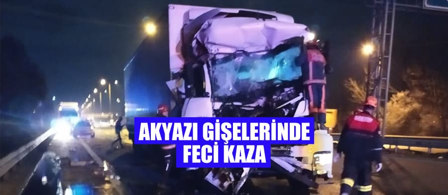 Otoyolda feci kaza!