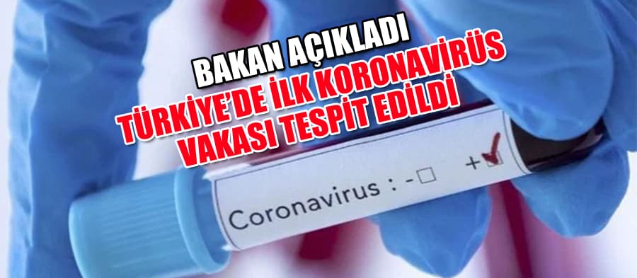 Türkiye'de ilk korona virüs vakası tespit edildi