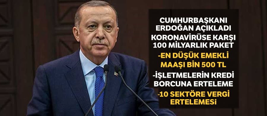 Koronayla mücadele için 100 milyar liralık paket