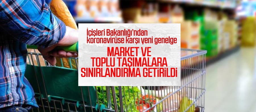 Market ve toplu taşımalara koronavirüs tedbirleri