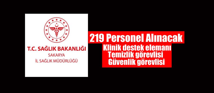 Sakarya Sağlık Müdürlüğü 219 personel alacak