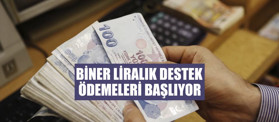 Biner liralık destek ödemeleri başlıyor!