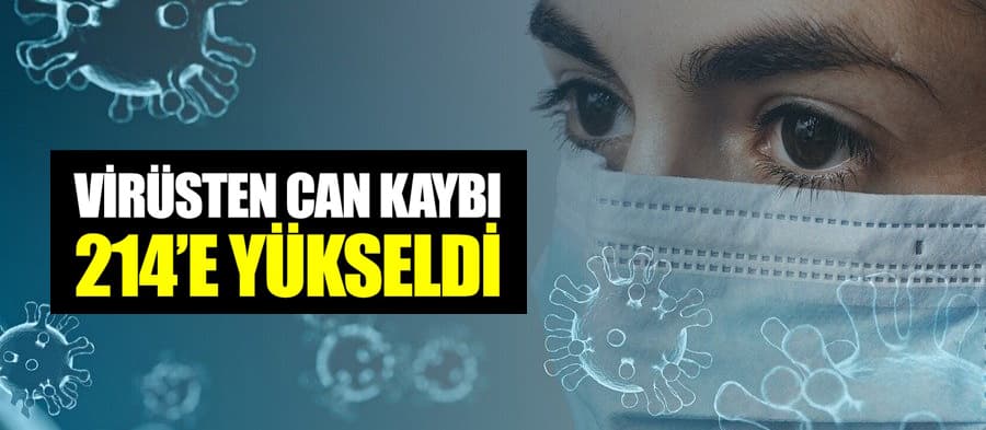 Korona virüsten can kaybı 214'e çıktı