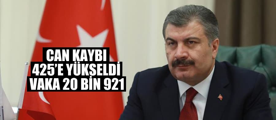 Koronadan ölenlerin sayısı 425'e ulaştı
