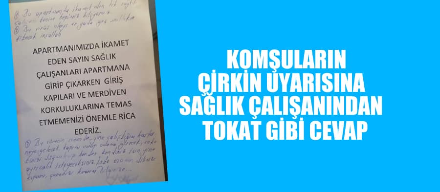 Sağlık çalışanından çirkin yazıya tokat gibi cevap