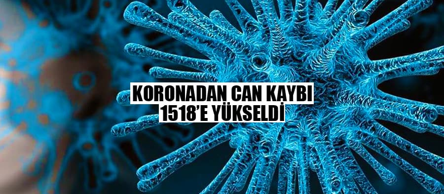 Koronadan can kaybı 1518'e çıktı