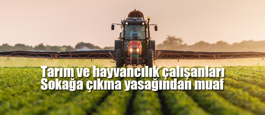 Tarım ve hayvancılık çalışanları sokağa çıkma yasağından muaf tutulacak