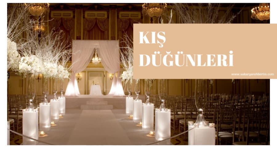 <p><img alt="" src="https://www.sakaryarehberim.com/pictures/haber_detay/resim210974xR9pc.jpeg" /></p>

<p><strong>KIŞ D&Uuml;Ğ&Uuml;NLERİ</strong></p>

<p>D&uuml;ğ&uuml;nler genel olarak yaz aylarında yapılsa, d&uuml;ğ&uuml;n i&ccedil;in kış aylarını tercih eden b&uuml;y&uuml;k bir kitle de vardır. Genel olarak kapalı alanları tercih eden &ccedil;iftler davetli sayısına g&ouml;re bir mekan bulmak zorundadır. D&uuml;ğ&uuml;n mekanı olarak otellerin balo salonları, kapalı d&uuml;ğ&uuml;n salonları ve benzeri t&uuml;m salonlar se&ccedil;ilebilir. Fiyatlar da mekana g&ouml;re şekillenecektir.</p>